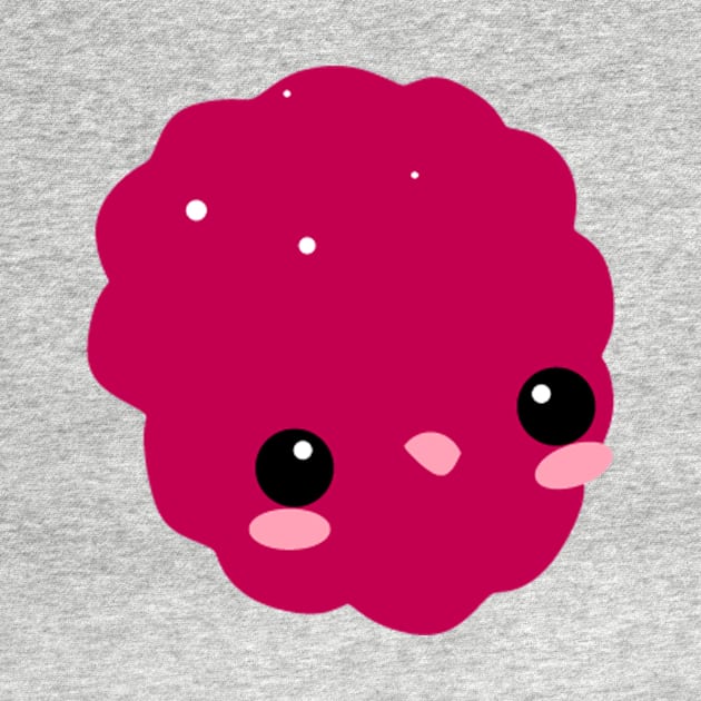 Happy Kawaii Raspberry Smiley Face Emoticon by AnotherOne